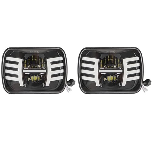 Phare LED 5x7 pouces pour YJ XJ optique étanche 7x6 à faisceau scellé