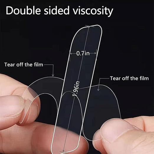 Zivora Waterproof Double Sided Stick Adhesive Stickers Reusable Tape Heavy Tap Special Transparent Seamless Sticker Multifunctional High Washable Double-Sided Sheets Stickers (Pack of 1) 1
