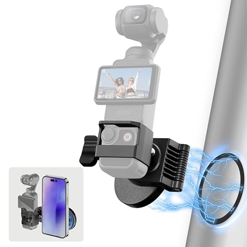Tomat Osmo Pocket 3 magnetiskt monteringsstativ för DJI Pocket 3 tillbehörsadapter magnetförlängning sugkonsolhållare, vertikal yta, 180° justerbart handtag med 1/4 gängad