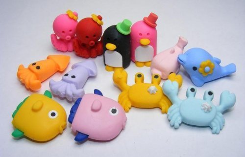 Iwako: Japanese Eraser / Animal / Sea Mate / 12PCS by Iwako