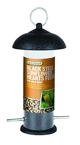 Gardman A01533 Black Steel Sunflower Heart Feeder Bird, Multi-Colour, 3 x 10 x 10 cm