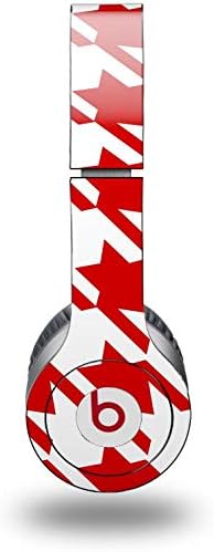 Skin Decal Wrap Works with Original Beats Solo HD Headphones Houndstooth Red Skin Only (Headphones NOT Included)