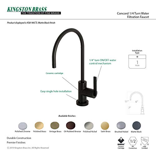 Kingston Brass Ks8195Ctl Continental Water Filtration Faucet, Oil Rubbed Bronze #TOP5