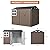 IRONCK 8x6FT Outdoor Storage Shed with Clear Window, Tool Shed with Breathable Vent and Lockable Doors, Metal Garden Storage for Poolside, Patio, Backyard, Brown