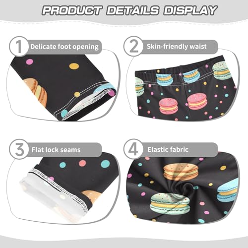 Colorful Macaroons Polka Dot Girls Casual Leggings for Kids Printed Long Pant Bottoms Stretch and Soft3
