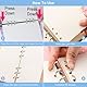 2 Stück Ringbuch A6 Ring Binder, 19.5x12.5 cm Transparent PVC Binder A6 Binder, Nachfüllbares Ringordner mit Druckknopf Notebook Schutz Transparente Loose Binder für Büro Schule Journal Buch