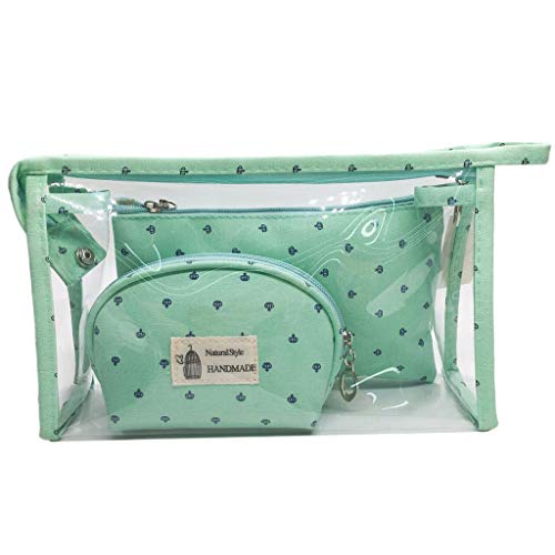 LLAni 3 Pcs/set Fashion Simple Make-up Bag Transparent Jewelry Cosmetic Storage Bags