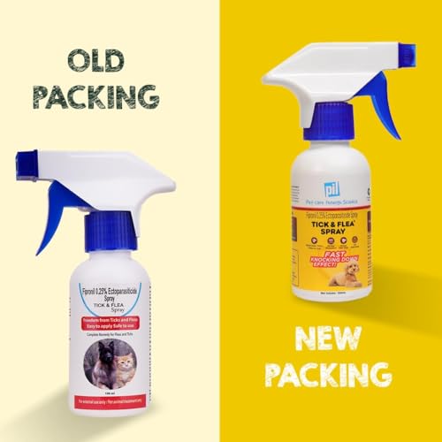 Image of PIL Tick & Flea Spray for Dogs & Cats | Fast-Acting, Long-Lasting Formula | Treats Acute Infestations | 100ml
