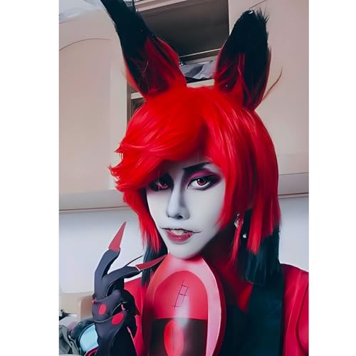Horquillas de Alastor de Hazbin Hotel: 2 pares de cuernos cosplay para el pelo 5