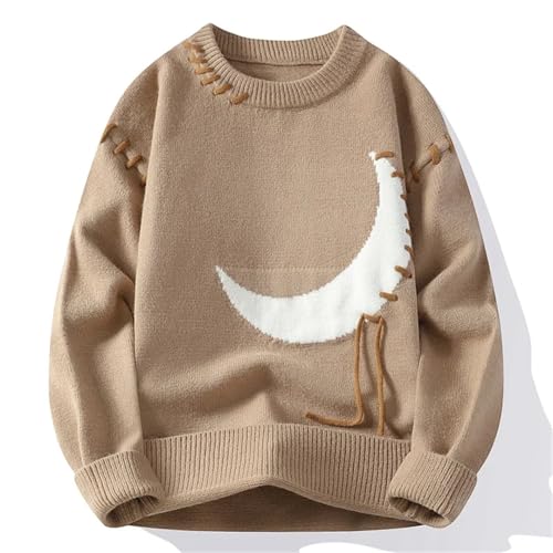 Men's and Women's Knitted Sweaters, Casual and Warm, Round-Neck Solid Color Knitted Pullovers2