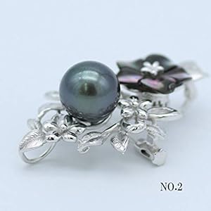 Amazon | 真珠 パール ブローチ 黒蝶真珠 パールブローチ 11mm
