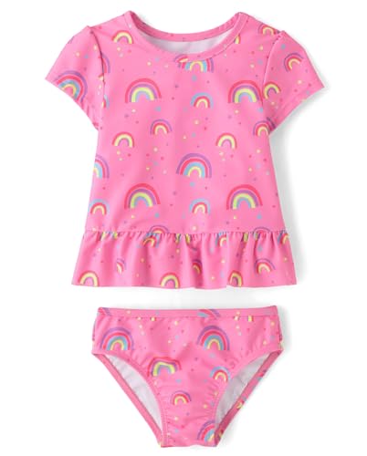 Image of The Children's Place Boys and Toddler Short Sleeve Rashguard Swimset