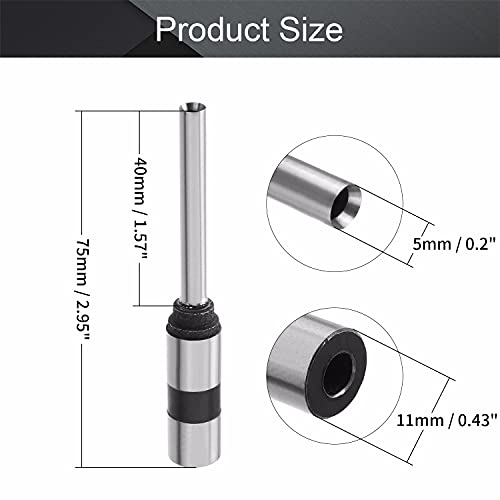 Utoolmart 5 mm Papierlochbohrer, gerader Schaft, Hohlkammer-Bit, für Locher, Stanzmaschine, 1 Stück