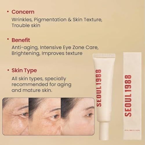 Image of Brushes Seoul 1988 Eye Cream Retinal Liposome 4% + Fermented Bean, Wrinkle Care, Anti-Aging, Skin Elasticity, Pigmentation, Brightening, Retinol for Women 30ml (Pack of 1)