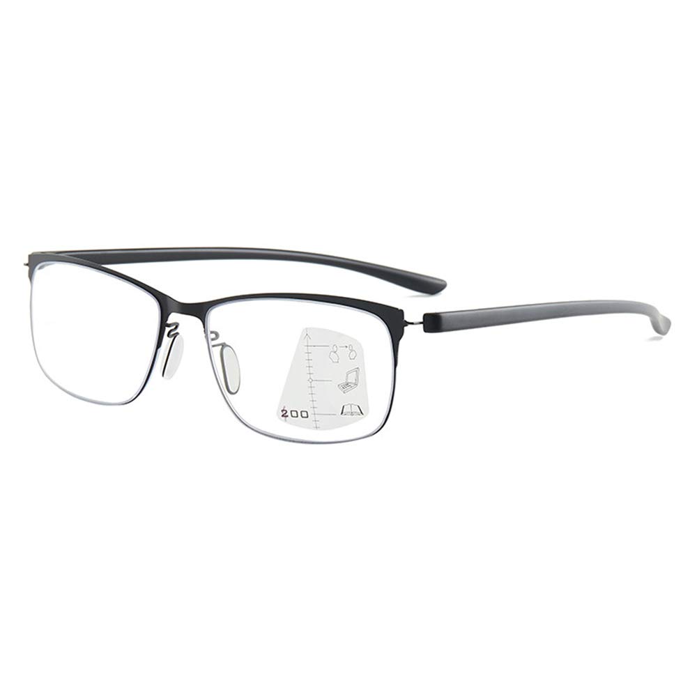 OKH Fotocromatico Progressive Multifocus Occhiali da lettura UV400 Outdoor Lettore Solare Blu Blocco Luce per Donna Uomo Bifocale Rettangolo Occhiali