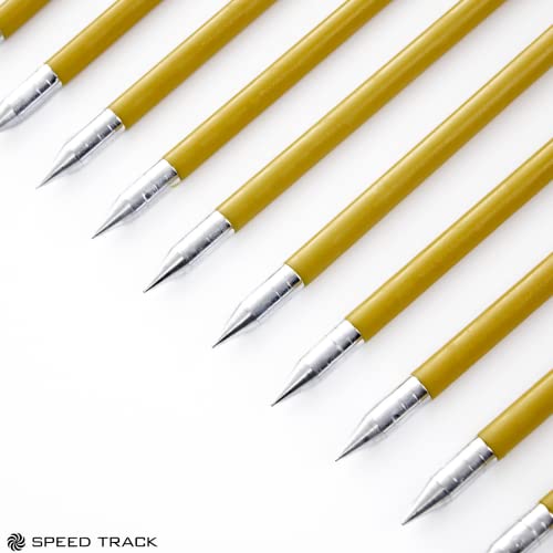 Speed Track 60Pcs Yellow And Black 6.25 Inch 50-80Lb Mini Archery Crossbow Bolts Set With Sharp Metal Tip, Reusable Durable Arrow Dart For Shooting Target Practice, Small Hunting Game, Outdoor Fishing #TOP1