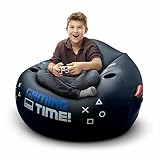 FranFusion Inflatable Gaming Chair for Kids & Teens with Cup Holder and Side Pocket - Video Game Cha