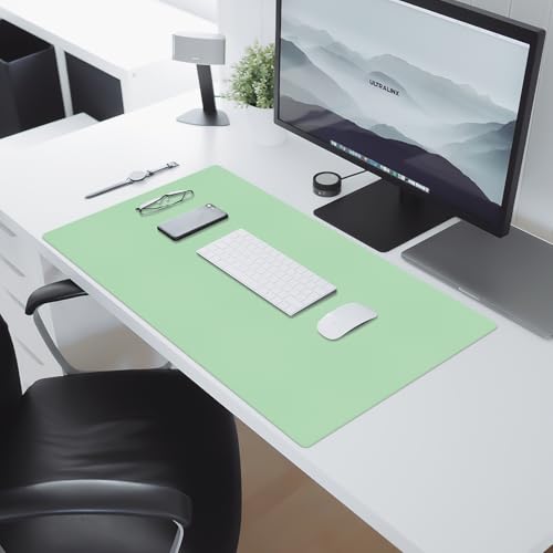 Meetcolor Leather Desk Pad Mat, Green Desk Mat, 35.4" x 16.9" — view 5