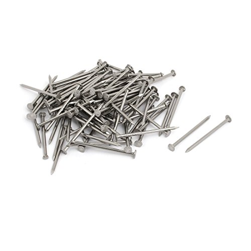Aexit 2 Inch Fastener Length 316 Stainless Steel Cement Wood Sliding Nail Silver Tone 100pcs Model:35as643qo446