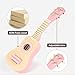 Vanplay Kids Guitar Set for Girls - Toys for 2 3 4 Year Old Girl Birthday Gifts - 7 in 1 Wooden Montessori Musical Instruments with Ukulele/Tambourine/Maracas/Flute for Toddler 2-5(Pink)
