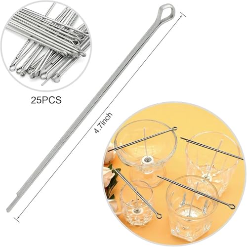 Clip para Mecha de Vela 100 Piezas Centro Acero Inoxidable miniatura 3