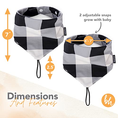 BooginHead Baby Bandana Pacifier Holder Cotton Bibs 2-Pack, Camouflage - Thumbnail 3
