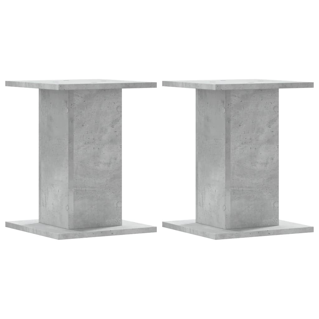 vidaXL Plant Stands 2 pcs, Plant Pot Stand for Indoor Living Room, Plant Holder for Decorative, Flower Stand Flower Pot, Concrete Grey Engineered Wood