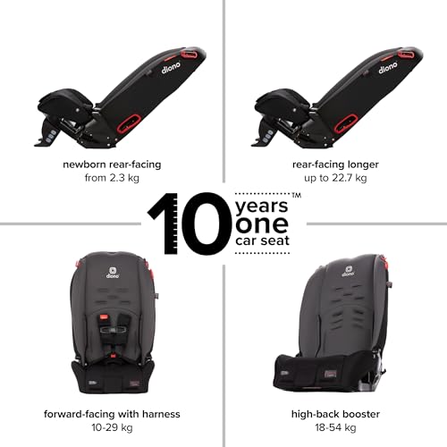 Diono Radian 3R, 3-in-1 Convertible Car Seat, Rear Facing & Forward Facing, 10 Years 1 Car Seat, Slim Fit 3 Across, Gray Slate - Image 3