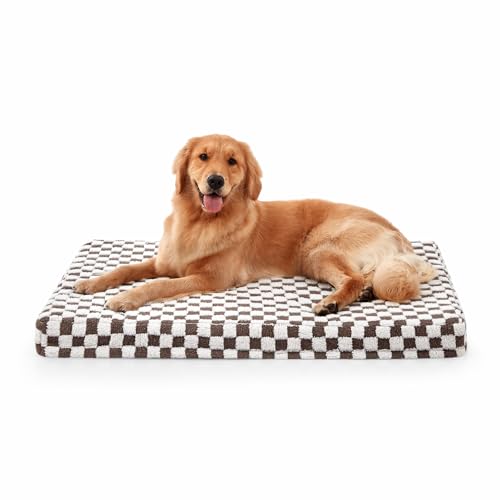 JOEJOY Cuccia ortopedica extra grande, extra grande, lavabile, cuscino per cani con memory foam, lavabile, rimovibile, impermeabile, ortopedico, rosso intenso