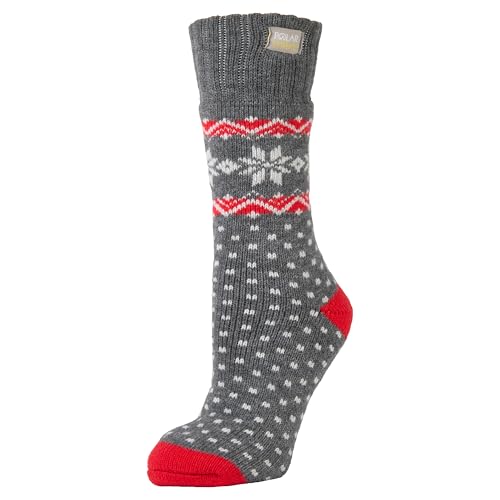 Image of Polar Extreme Thermal Hiking Socks - Cushioned, Insulated, Warm para Boots, Women & Men, One Size Fits Most 4-10, 2-Pack