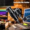 BILIONE 1 Pcs Upgraded Mic Clip Holder, Adjustable Microphone Holder for Microphones with Outer Diameter Between 32mm and 60mm, with 5/8" to 3/8" Screw Adapter (1) #5