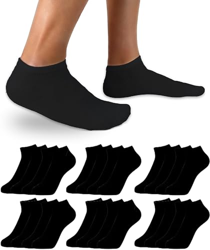 DIVABONNA 12 Pares Calcetines Tobilleros Hombre y Mujer - Calcetines Cortos Hombre y Mujer de Algodón Suaves, Transpirables y Confortables
