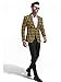 Men's Plaid Blazer 2 Button Lightweight Regular Fit Checked Plaid Suit Sport Coat Jacket Casual Daily Dress Jacket Sport Coat Yellow
