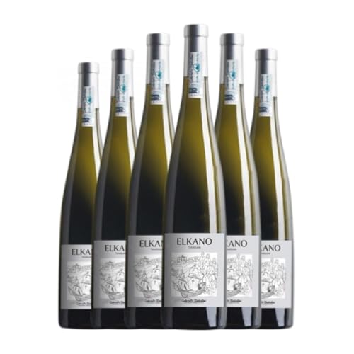 Elosegi Elkano Txakoli Sobre Lías Getariako Txakolina Joven 75 cl Vino blanco (Caja de 6 Botellas de 75 cl)