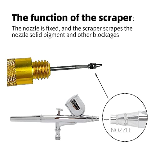 MACIMO Airbrush reinigingsset houder 5 stuks reinigingsnaalden, 5 stuks reinigingsborstels, 1 stuks mondstukschraper, 9… - Image 4