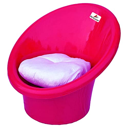 Image of Tub Chairs /ARM Chairs /Chairs for Home, Living Room /Indoor and Outdoor Chairs with Complimentary Cushions Set of 04 (Pink)