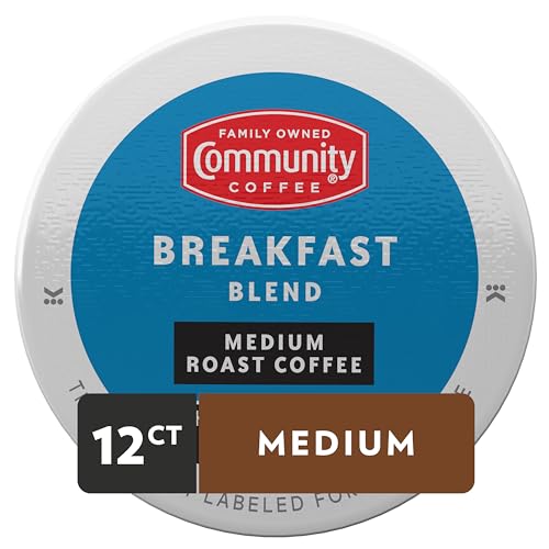 Image of Community Coffee Breakfast Blend, Medium Roast Single-Serve Keurig K-Cup Pods, 12 Count (Pack of 1)