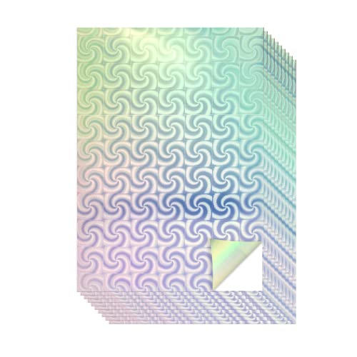 Image of Evergreen Goods A4 Silver Holographic Printable Vinyl | 10 Sheets
