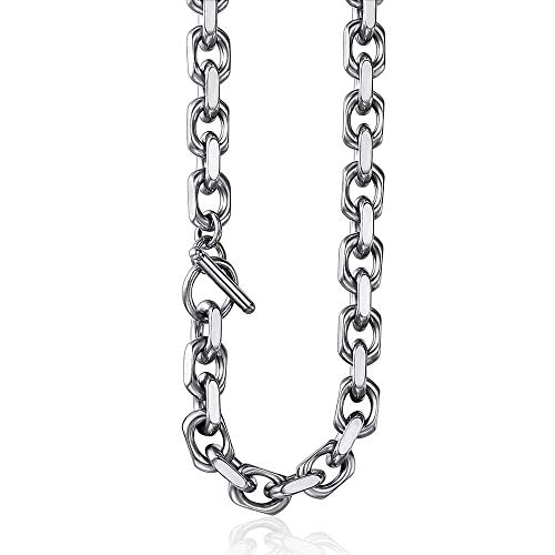 Trendsmax Stainless Steel Cable Rolo Link Chain Jewelry Set For Mens Womens Necklace 22Inch Bracelet 8Inch #TOP1