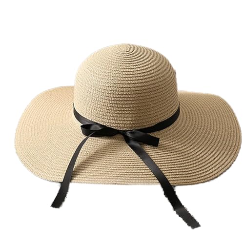 Chapeau de paille femme de soleil grand bord finitions main