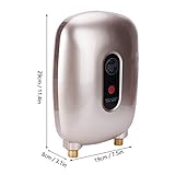 Pomya Mini Water Heater, 3500W Electric Tankless Instant Hot Water Heater Thermostatic Washing Heating System for Home Kitchen Bathroom, Fixed frequency, 35-55°C, 11.4" x 7.5" x 3.1"(UK) - Image 9