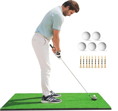 31mm Premium Golf Mat – 5x4ft Golf Hitting Mat with Ball Tray