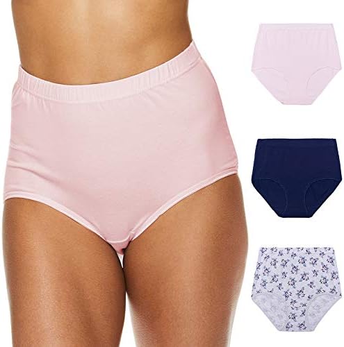 Gloria Vanderbilt Womens High Waisted Underwear Tagless Full Coverage Cotton Brief Panties for Women