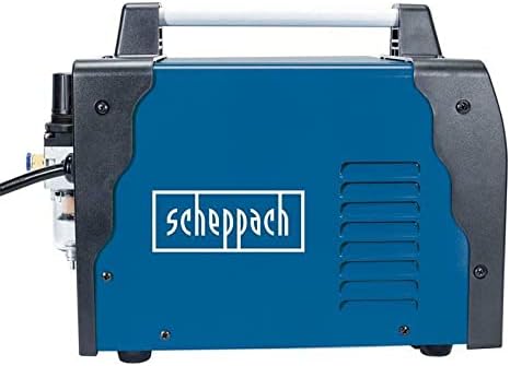 ด้านข้าง view ภาพแสดงเครื่องตัดพลาสม่า Scheppach PLC40 พร้อมตะแกรงระบายอากาศ