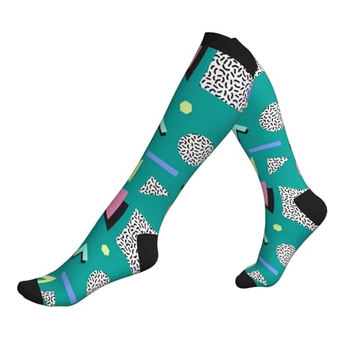 Dyale Retro Vintage 80s 90s Fashion Compression Socks For Women & Men Support For Travel, Nurses, Pregnancy, Athletic Running - Perfect For Everyday Wear