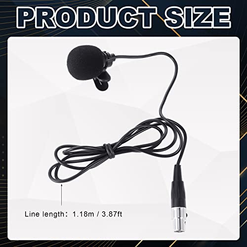 Kanayu 4 Pcs Lavalier Lapel Microphone Black Clip Lapel Mic Mini Microphone With 3 Pin Mini Xlr Compatible With Wireless Mic System Voice Amplifier With Mini 3 Pin Xlr Jack #TOP1