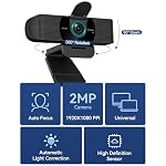 RUWBY Full HD 1080P Webcam with Built-in Dual Mics, Wide-Angle Lens, Privacy Cover, Tripod Stand, Autofocus Computer Camera, Plug and Play for Desktop PC or Laptop - Image 2