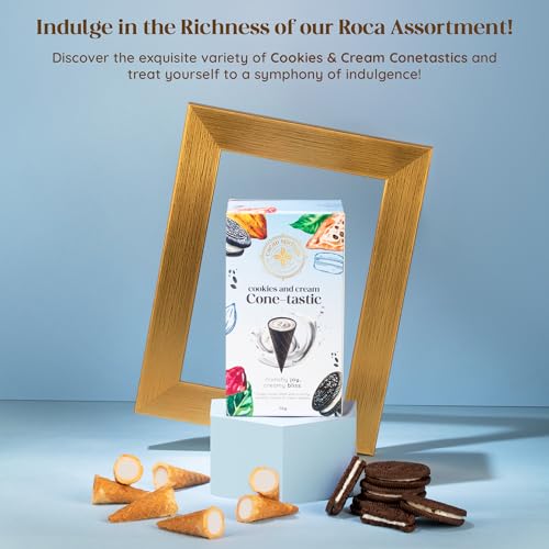 Image of Cacao Springs Cookies and Cream Conetastic Gift Box, Premium Choco & Nut Delicacy Treats, Mini Wafer Cones, Luxury Chocolate Gift Hamper for Christmas Gifts, 2 Boxes, 140gm
