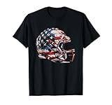 American football helmet Us Flag T-Shirt