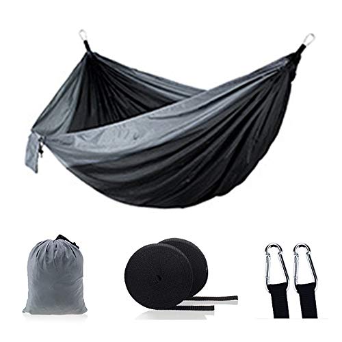 Hamac de camping simple et double en nylon avec mousquetons et sangles